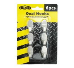 48 pieces Toolshed 6pc Hook Set Ss Peel N Stick ov - Hooks