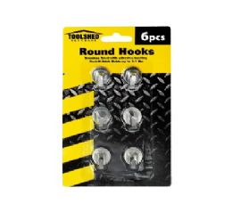 48 pieces Toolshed 6pc Rnd Hooks Peel N Stick - Hooks