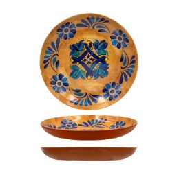 24 pieces He Melamine Coupe Plate 11in Clay Blue - Plastic Bowls and Plates