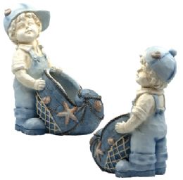 2 pieces Bh Boy Flower Pot Earthenware 12x7in - Garden Planters and Pots