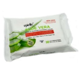 24 pieces Epielle Aloe Vera MakE-Up Wipes 30ct - Cosmetic Cases