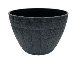 15 pieces Bh Plastic Flower Pot Grey 11.8x7.8in - Garden Planters and Pots