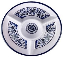 24 Wholesale Bh Melamine Chip&dip Tray Talavera 13in.
