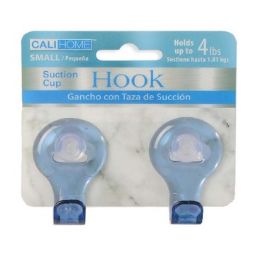 24 pieces Ch HooK-Suct Cup Blue Sm 1.25x2in - Hooks