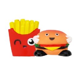 144 pieces Bp Vinyl Burger & Fries Dogtoy 3.5in - Pet Toys