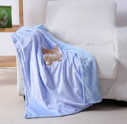 24 Pieces Blue Teddy Bear Baby Blanket - Baby Accessories
