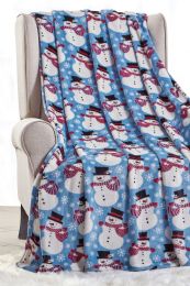 12 Pieces Festive Holiday Fleece Throw - Fleece & Sherpa Blankets