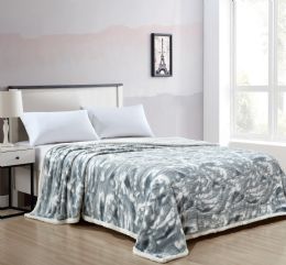 2 Pieces Grey Alaska Sherpa Queen Blanket - Fleece & Sherpa Blankets