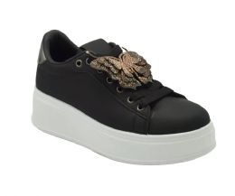 Wholesale Footwear Womens Sneakers In Black Sizes 5-10