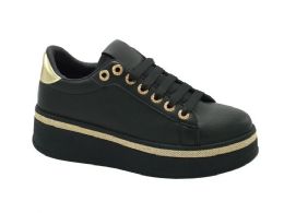 Wholesale Footwear Womens Sneakers In Black Sizes 5-10