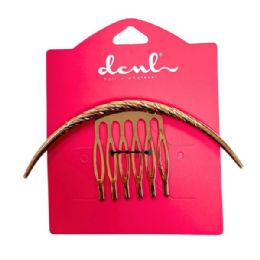72 pieces Dcnl Gold Curved Metal Comb - Hair Brushes & Combs