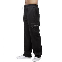 24 Pieces Knocker Men's Fleece Cargo Pants Black xs - Women's Active Wear Bottoms
