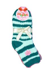 120 Pairs Mopas Ladies Plush Soft Socks With Stripes 9-11 - Womens Fuzzy Socks