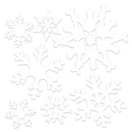 12 pieces Plastic DiE-Cut Snowflakes - Store