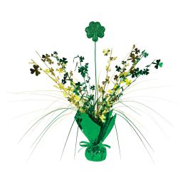 12 pieces Shamrock Gleam 'n Spray Centerpiece - Party Center Pieces