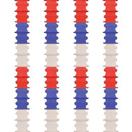 12 pieces White, Blue and Red Vertical Hanging Paper Ceiling Decoration - Hanging Decorations & Cut Out