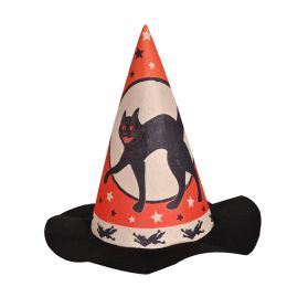 12 pieces Vintage Halloween Felt Witch Hat - Halloween
