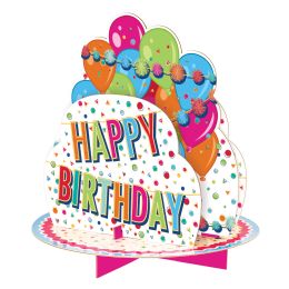 12 pieces 3-D Happy Birthday Centerpiece - Party Center Pieces
