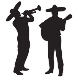 180 pieces Mariachi Band Silhouettes - Photo Prop Accessories & Door Cover