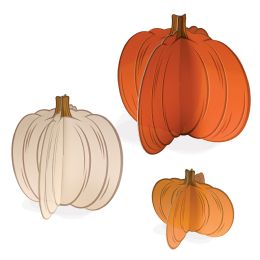 12 pieces 3-D Pumpkin Centerpieces - Party Center Pieces