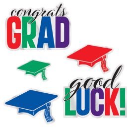 384 Wholesale Plastic Congrats Grad Cutouts