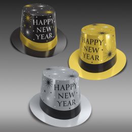 25 pieces Silver & Gold New Year HI-Hats - New Years