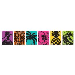 12 pieces Luau Silhouette Streamer - Streamers & Confetti