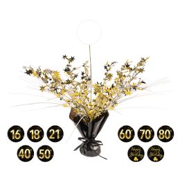 96 pieces Happy Birthday Gleam 'n Spray Ctrpc - Photo Prop Accessories & Door Cover