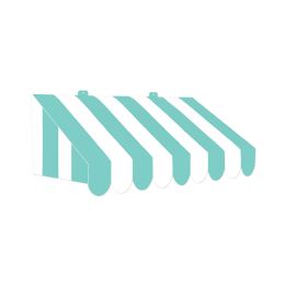 48 pieces 3-D Teal & White Awning Wall Decoration - Photo Prop Accessories & Door Cover