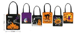 48 Pieces Halloween Pumpkin Head Candy Felt Bag 15x13.5x6.5cm - Halloween