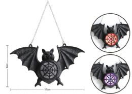 24 Pieces Led Halloween Hanging Bat 18x17cm - Halloween