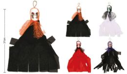 48 Pieces Halloween Hanging Ghost Deco In Assorted Designs - Halloween