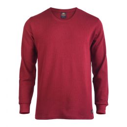 36 Wholesale Knocker Men's Medium Weight Thermal Burgundy Small