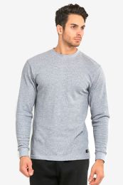36 Wholesale Knocker Men's Medium Weight Thermal Heather Grey Small