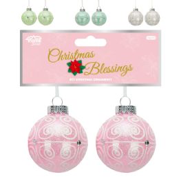 36 Pieces 2-Piece Christmas Balls Swirls - Christmas Ornament