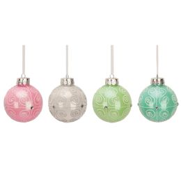 36 Pieces 10cm Christmas Balls Swirls - Christmas Ornament