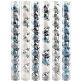 72 Pieces 10-Count Christmas Balls 4cm Silver - Christmas Ornament