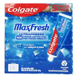 40 Pieces 7.3oz 5pk Colgate Max Fresh With Mini Breath Strips Cool Mint - Toothbrushes and Toothpaste