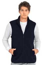 36 Pieces Knocker Men's Polar Fleece Vest Size Navy Small - Mens Jackets
