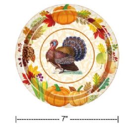 24 Pieces 8pcs 7inch Thanksgiving Paper Plate - Thanksgiving