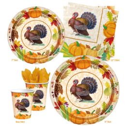 144 Sets Thanksgiving Paper Cups And Napkin Set - Thanksgiving