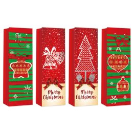 144 Pieces Xmas Wine Bag 5x14.5x4 - Gift Bags Christmas