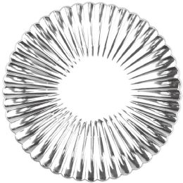 24 Pieces Plastic Charger Plate 13in Silver Radial Pattern - Plastic Bowls and Plates
