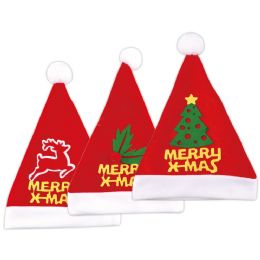 72 Pieces 72 Christmas Hat Assorted Prints - Christmas Novelties