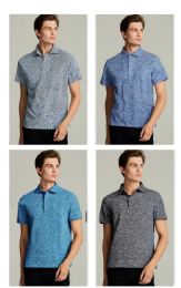 24 Pieces Mens Fashion Short Sleeve Polo Shirts Assorted Sizes - Mens Polo Shirts