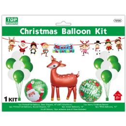 24 Pieces Christmas Balloon Set Deer Center - Christmas Decorations