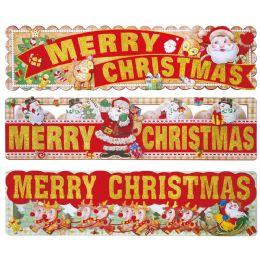24 Pieces Christmas 3d Glitter Paper Cutout Merry Christmas Text - Christmas Decorations