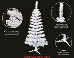 12 Pieces 4ft 110 Tips White Christmas Tree - Christmas Decorations