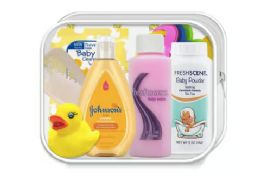 10 Pieces 9 Pc. Baby Travel Hygiene Convenience Bath Kits W/ Printed Zippered Vinyl Bag - Hygiene kits