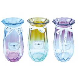12 Pieces BI-Colored Glass Vase Slim - Glassware